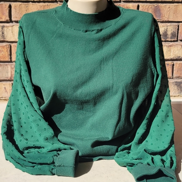 alpine green pullover blouse - Picture 6 of 7